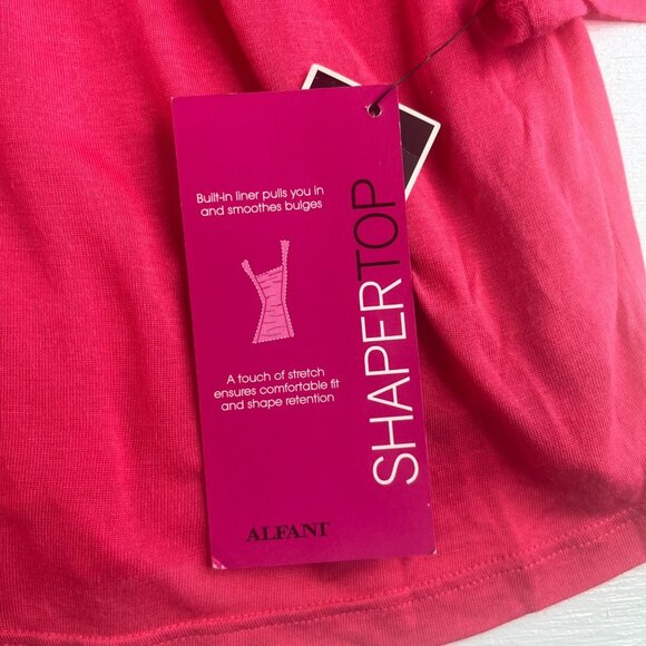 Alfani Shaper Top Shirt Womens Medium Radiant Rose New - Picture 9 of 10